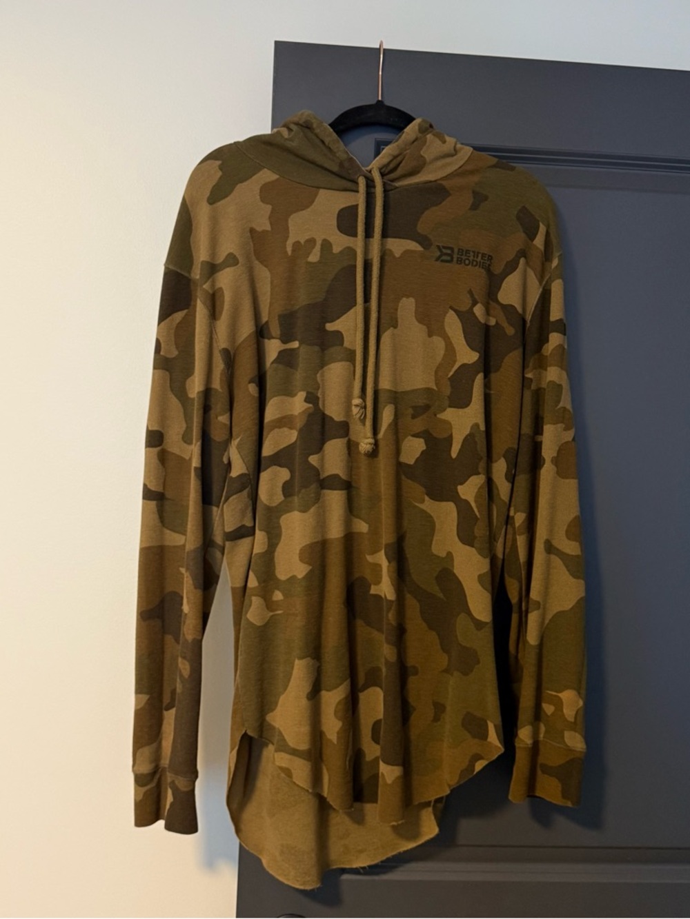 Better Bodies Unisex Camo Hoodie - Olive Green